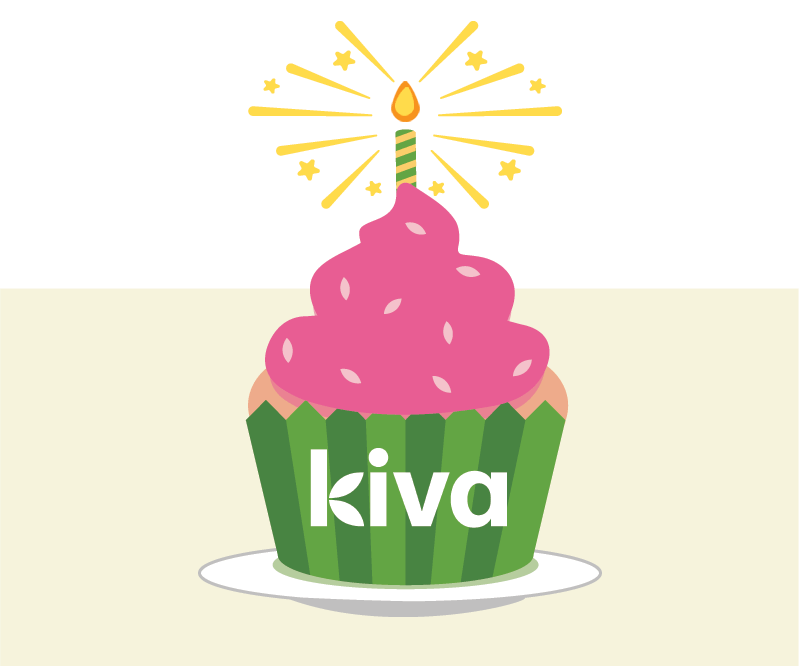 A cake to celebrate your Kiva anniversary