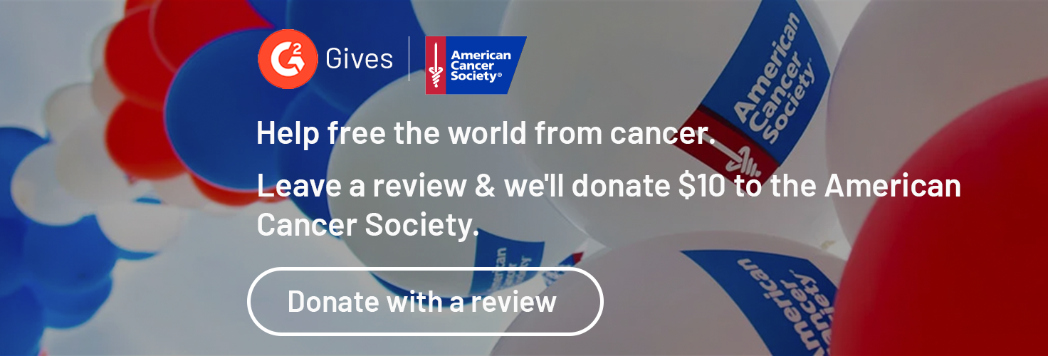 Leave a review & we'll donate $10 to the American Cancer Society. Click here to start your review.